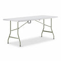 Set of 5 White Plastic Bi-Folding Rectangular Event Tables Q844518