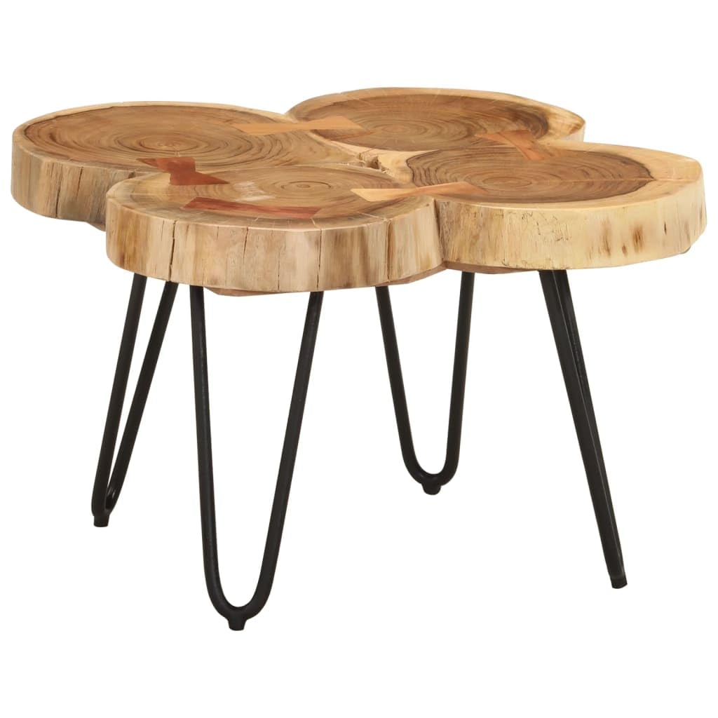 Sheesham Wood Coffee Table with Iron Frame M408349