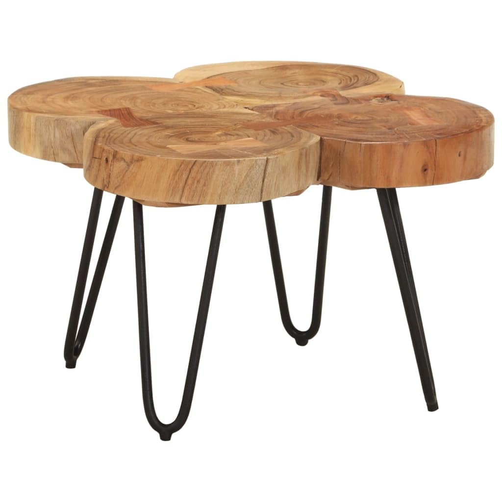 Sheesham Wood Coffee Table with Iron Frame M408349