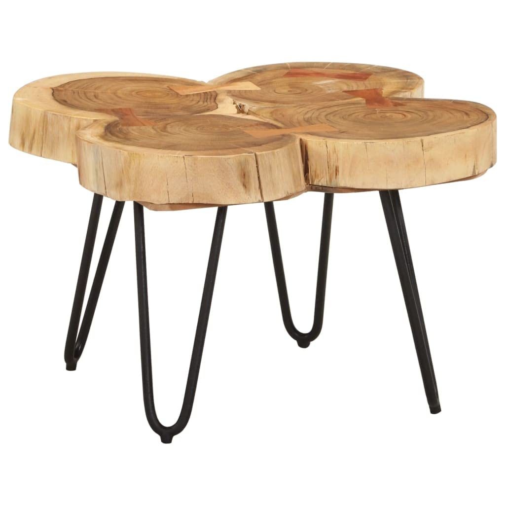 Sheesham Wood Coffee Table with Iron Frame M408349