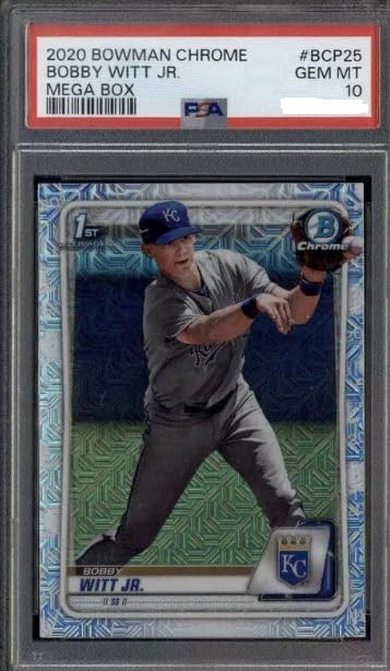 2020 Bowman Chrome Prospects Bobby Witt Jr. Refractor Rookie Card PSA 10 A7417