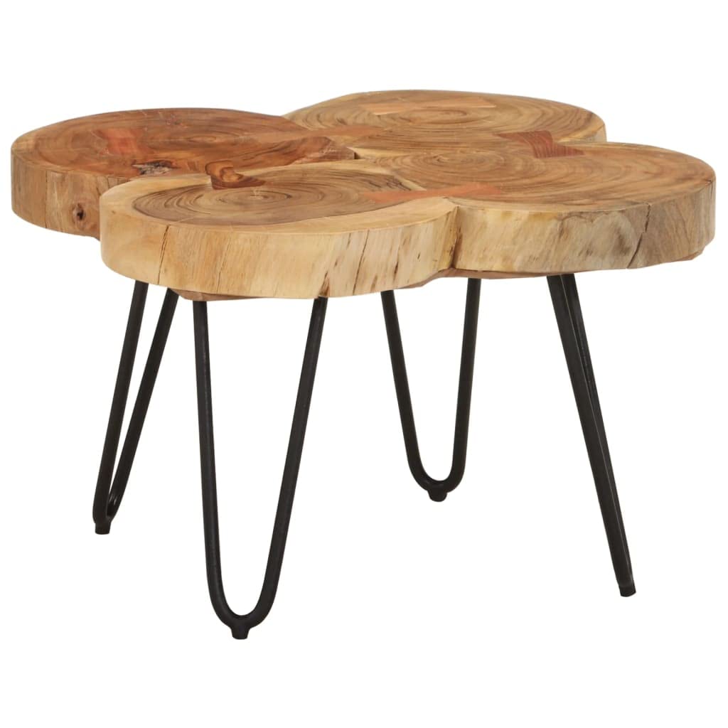 Sheesham Wood Coffee Table with Iron Frame M408349