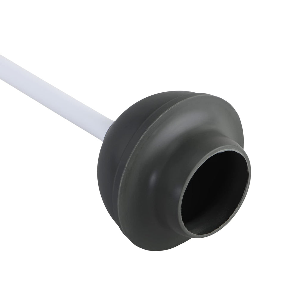 Heavy-Duty Toilet Plunger with Hideaway Holder, White P6649