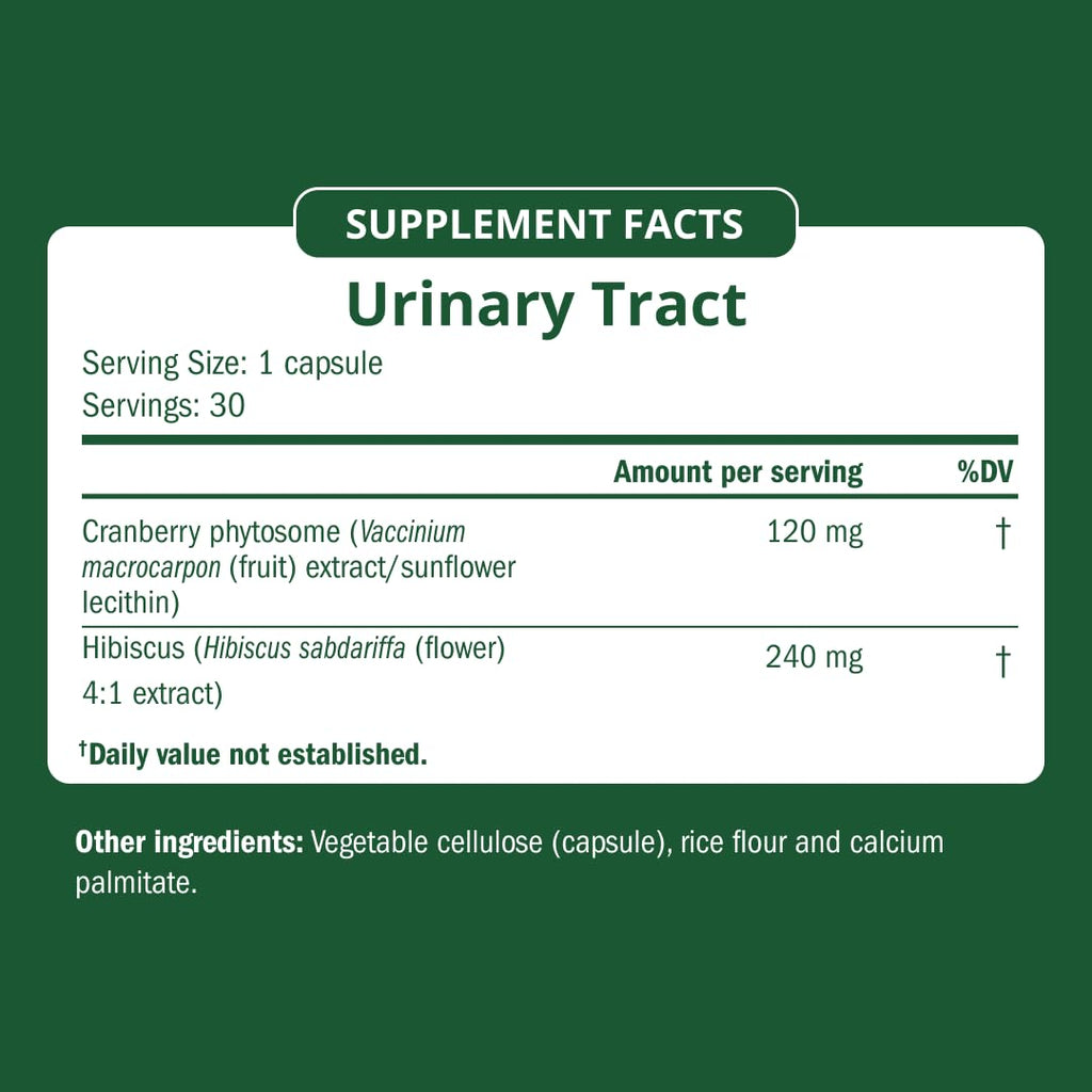 Cranberry Urinary Tract Supplement 30 Vegan Capsules X9803