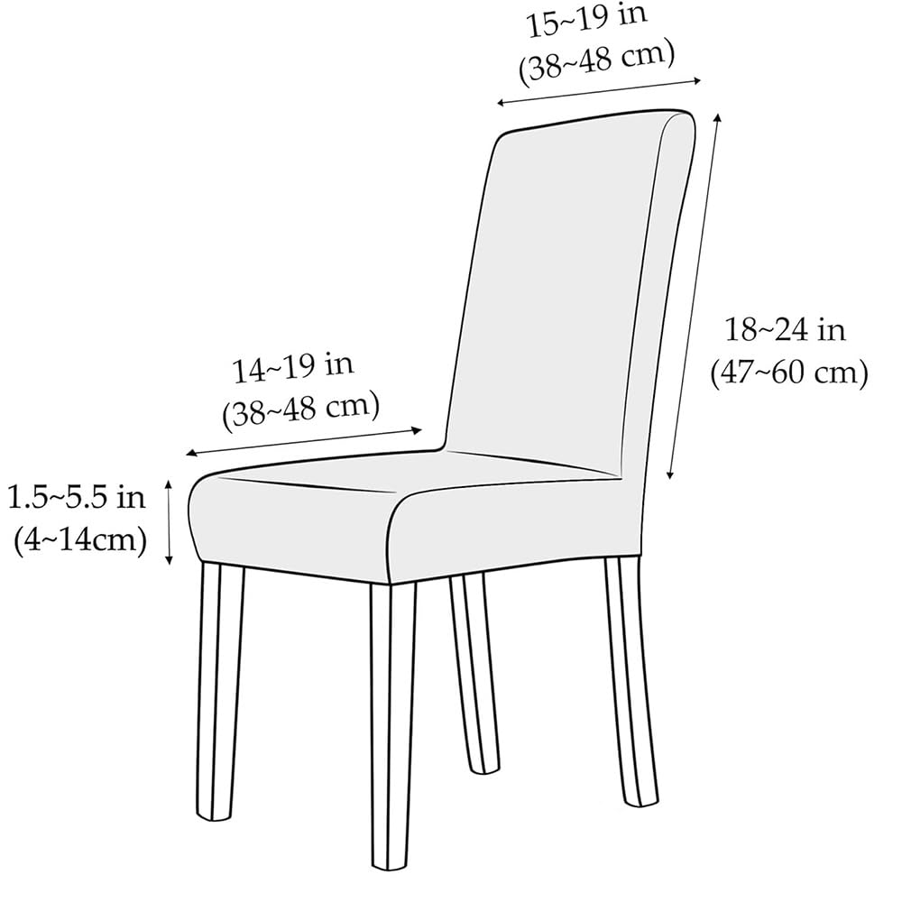 Black 2PCS Waterproof PU Leather Dining Chair Covers R4297