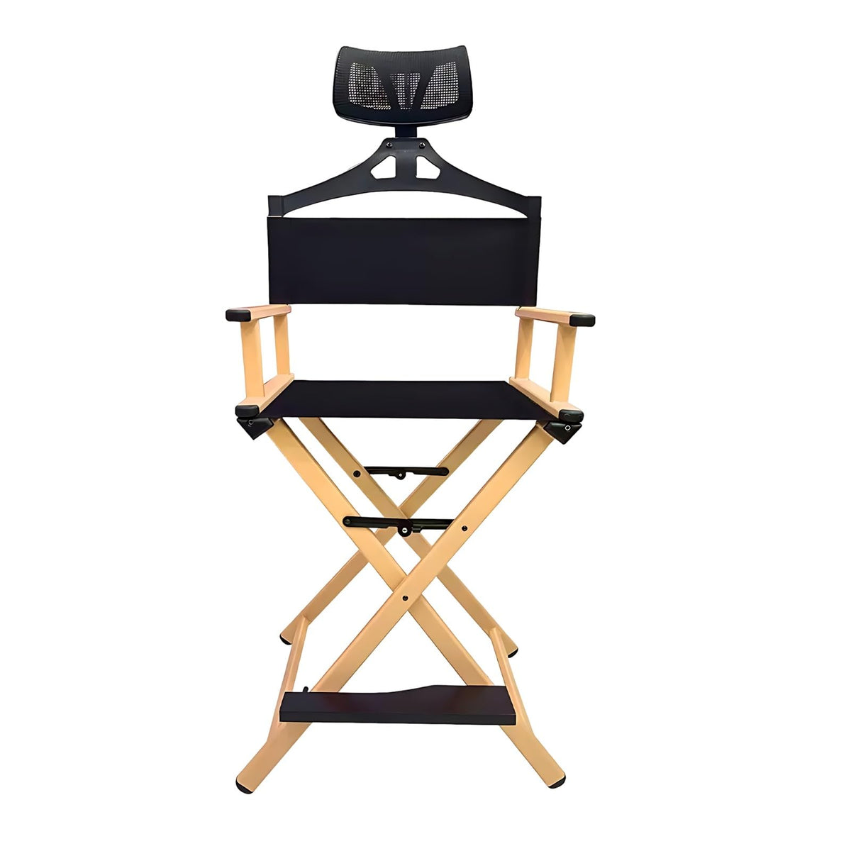 Tall Foldable Makeup Artist Chair with Footrest C419
