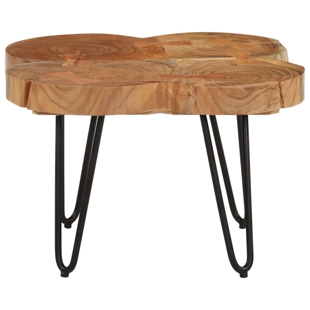 Sheesham Wood Coffee Table with Iron Frame M408349