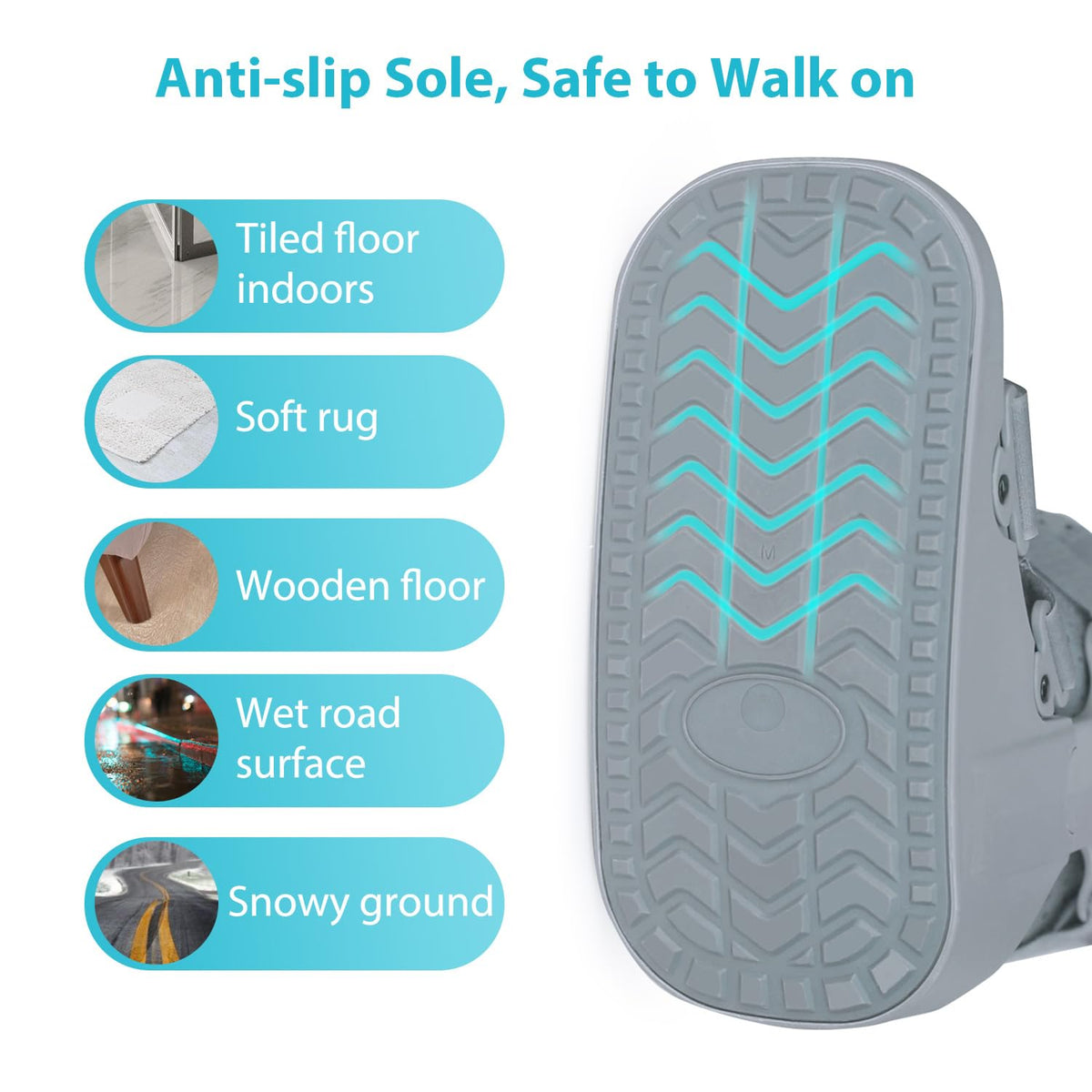 Orthopedic Walking Boot Gray-Large Q785