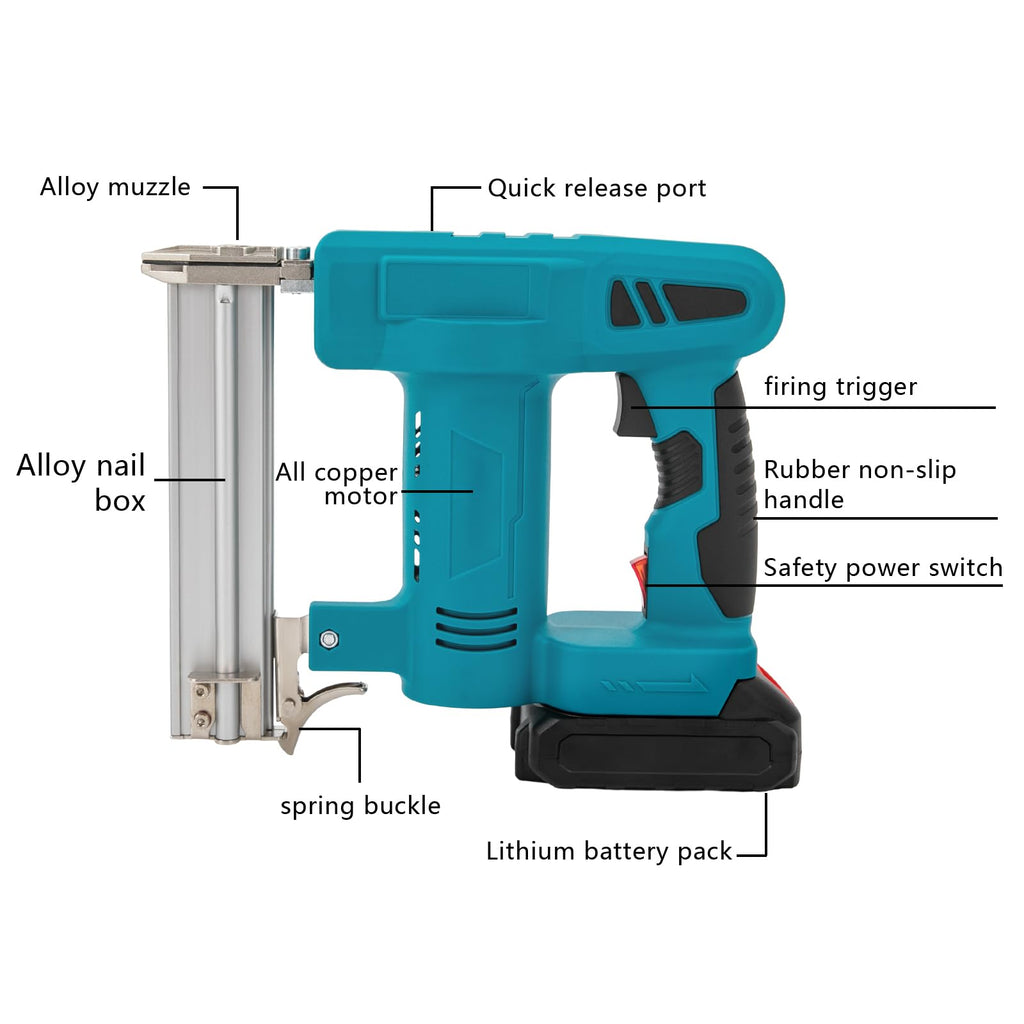 Cordless Battery Powered Brad Nailer Kit with Carrying Case H40960