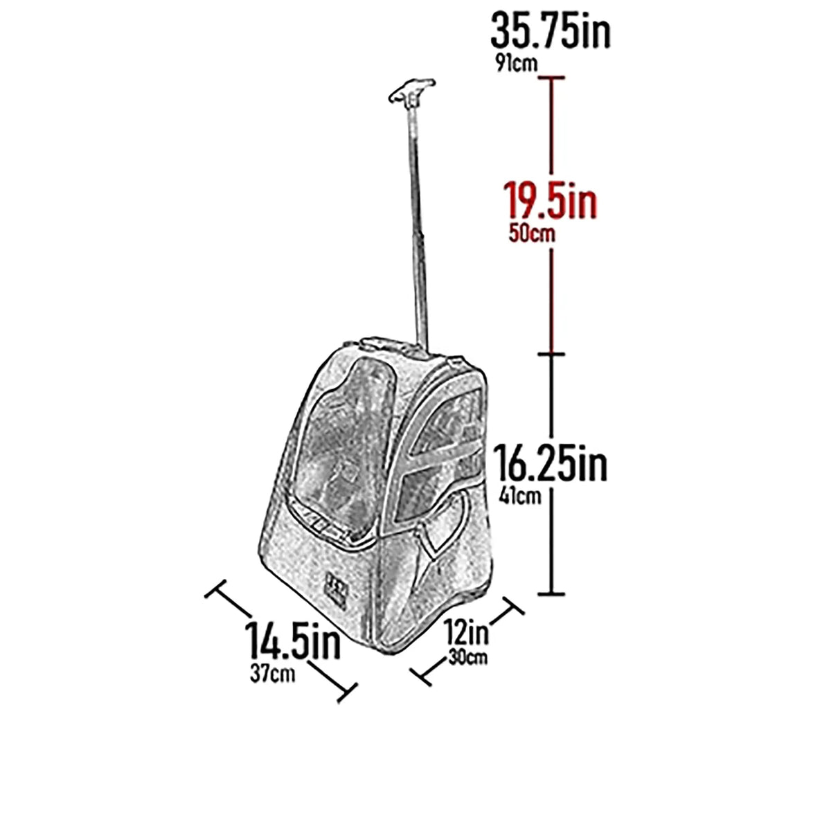 Large Pet Roller Backpack Q666