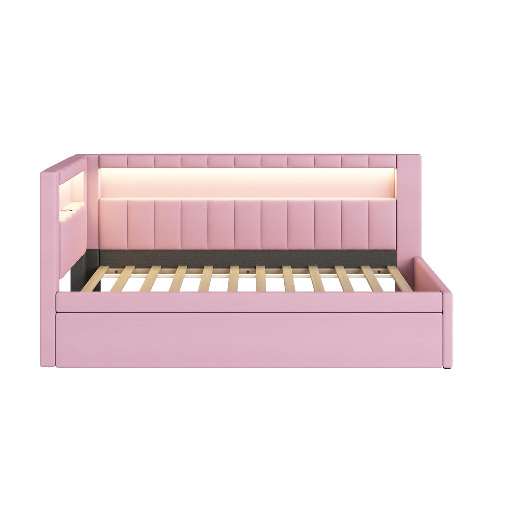 Pink Twin Size Daybed with Trundle H759075