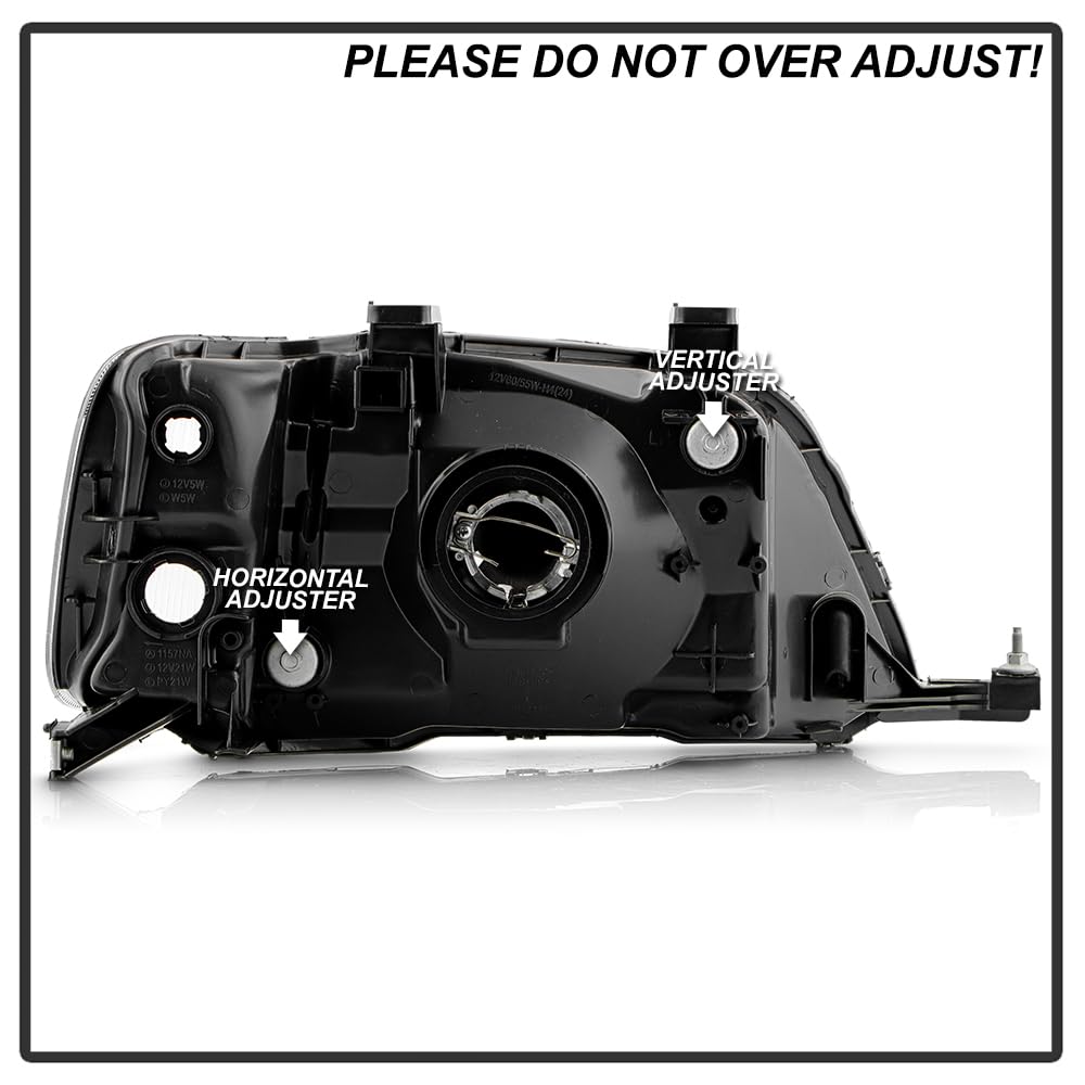 Black Headlights Headlamps Pair Replacement Left+Right V52260
