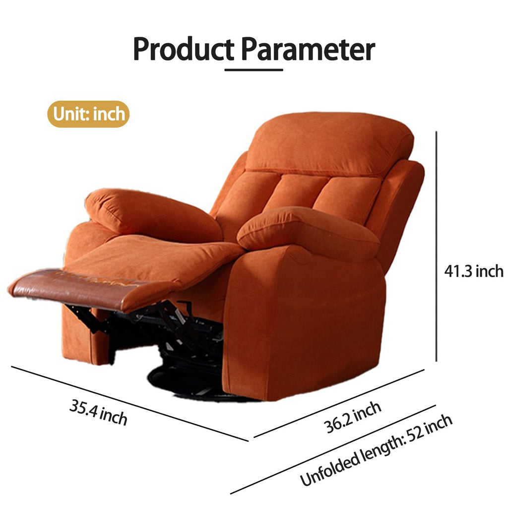 Gray Velvet Swivel Rocking Reclining Sofa I103830