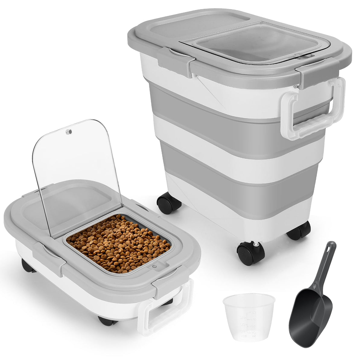30LB Dog Food Storage Container with Wheels H8601