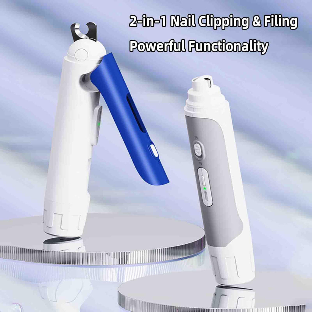 Electric Nail Clipper for Dogs Cats 2-in-1 USB Rechargeable B46491