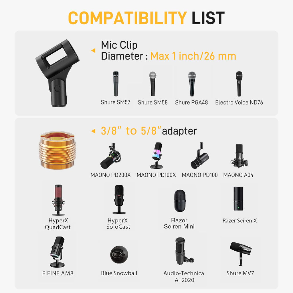 Wireless Condenser Microphone with Boom Arm Stand I173933