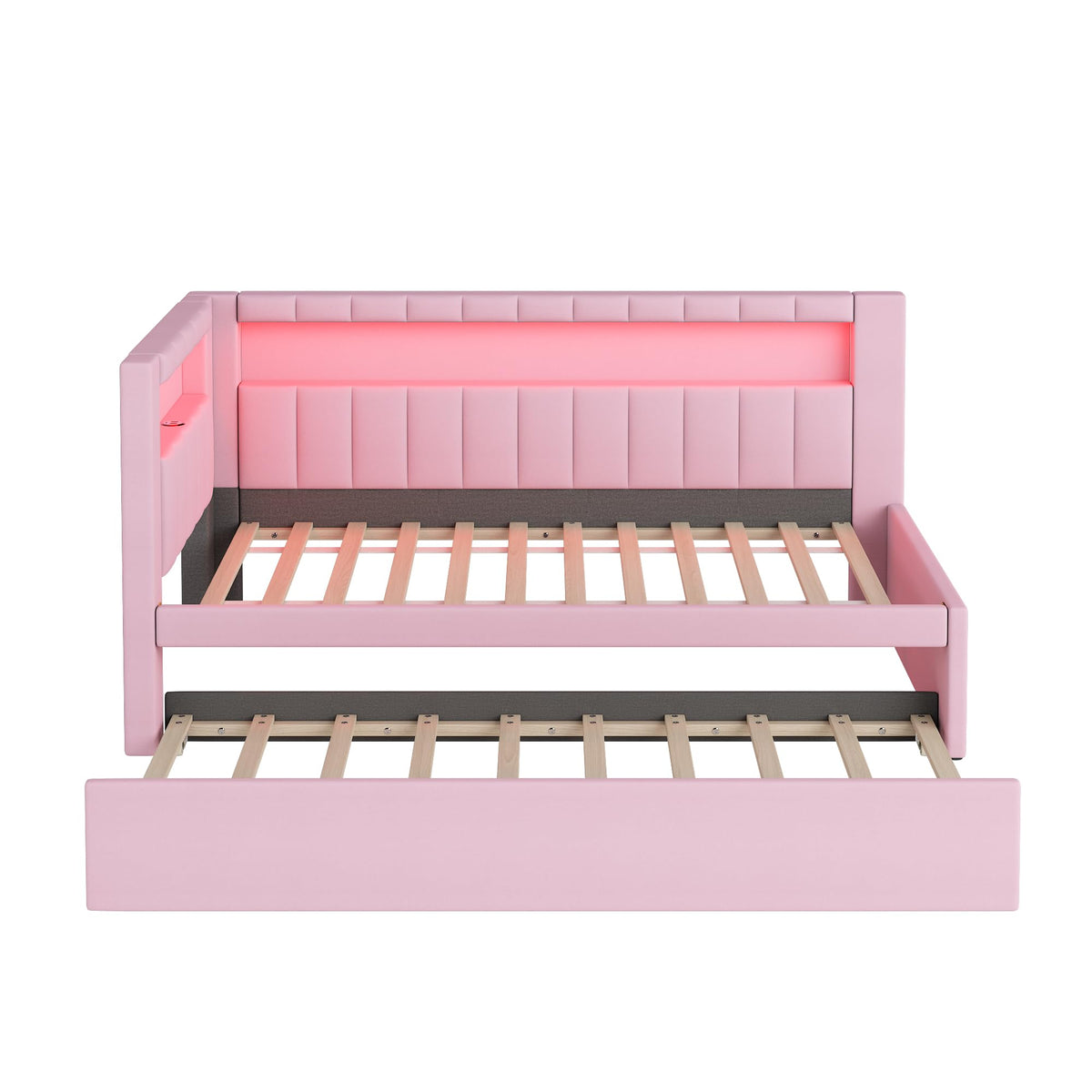 Pink Twin Size Daybed with Trundle H759075