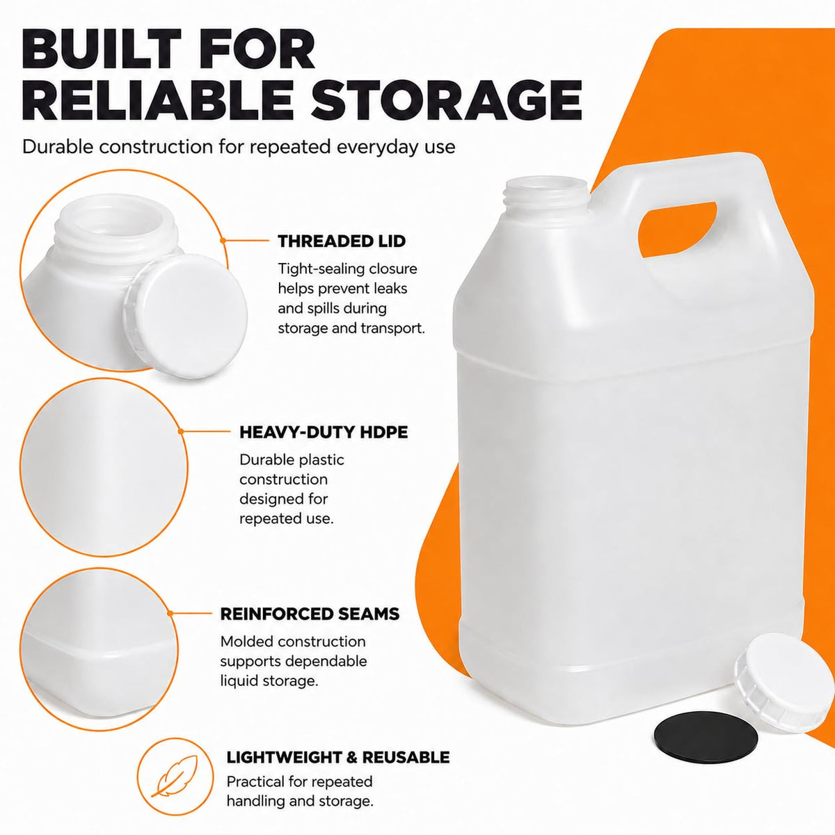 2.5 Gallon Reusable Plastic Water Jug with Lid S454194