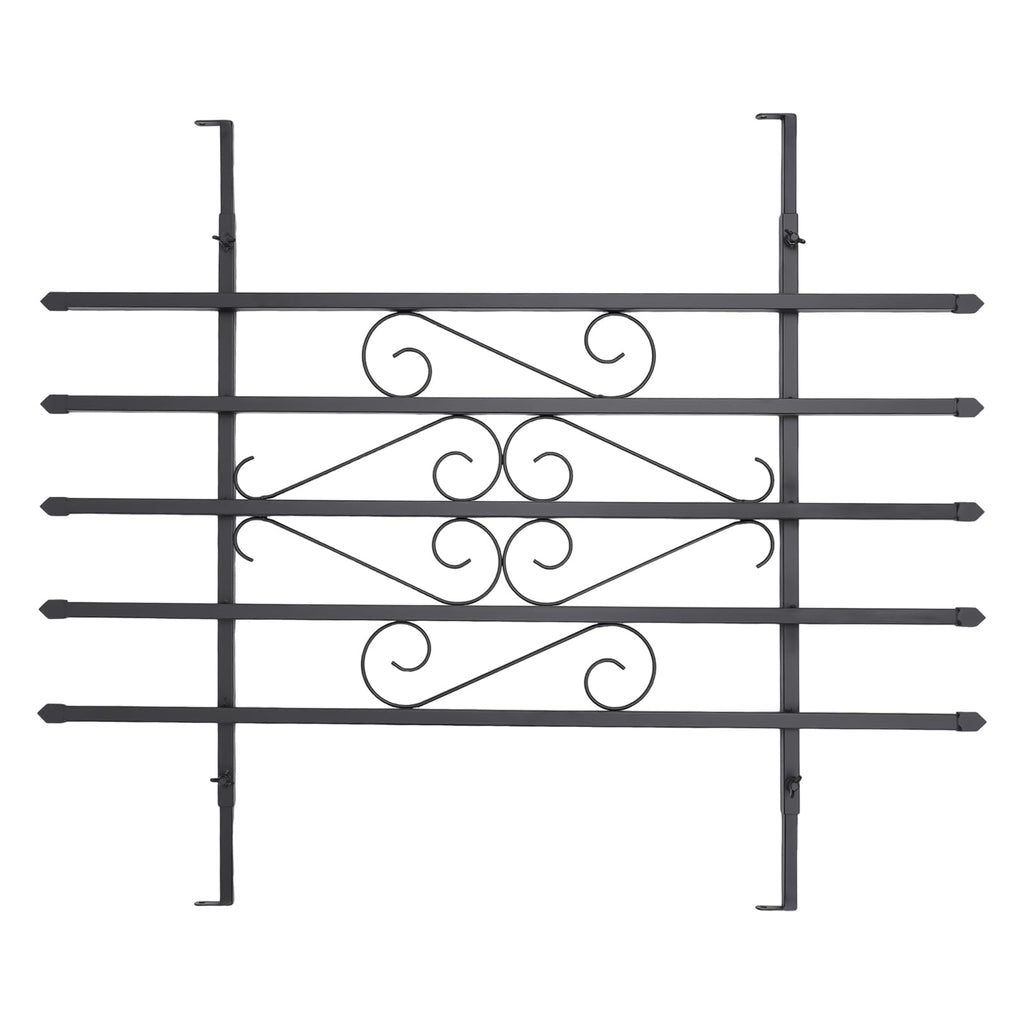 24 x 36 Inch Heavy Duty Iron Window Security Bars, Black 2 Pack W847165