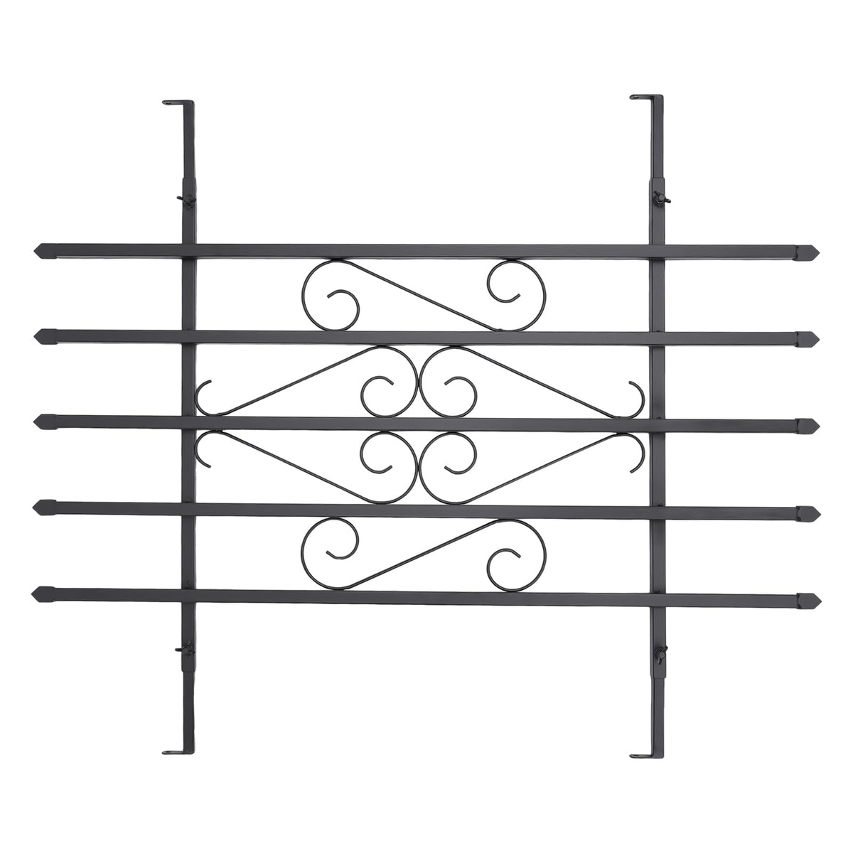 24 x 36 Inch Heavy Duty Iron Window Security Bars, Black 2 Pack W847165