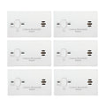 Carbon Monoxide Detector, AA Battery Powered, 85 dB Alarm, 6 Pack G292
