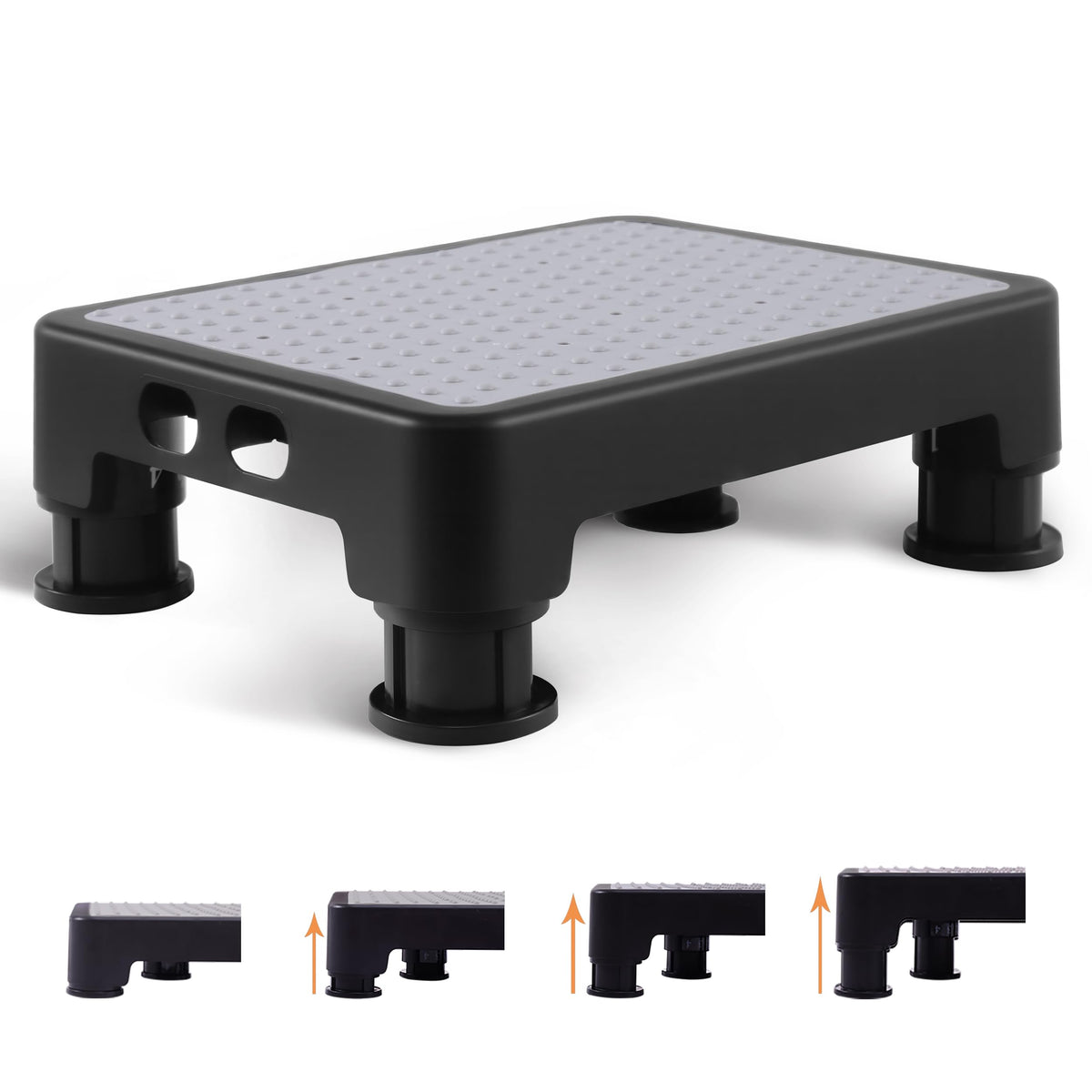 Adjustable 6-Leg Gray Step Stool D528
