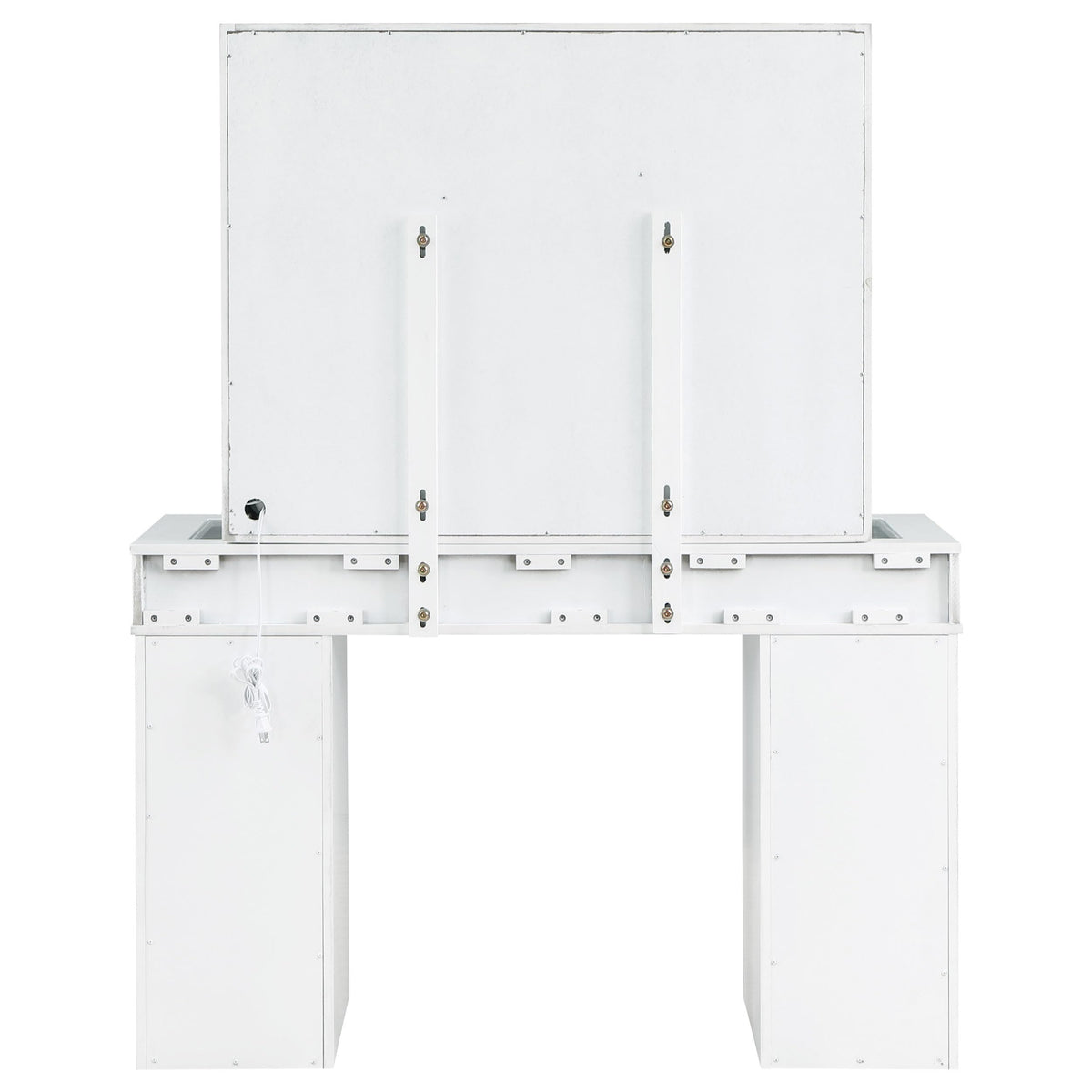 White Velvet 9-Drawer Vanity Table Set Q1085