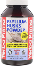 Psyllium Husks Fiber Powder, 12 Ounce Vegan Gluten Free K50542
