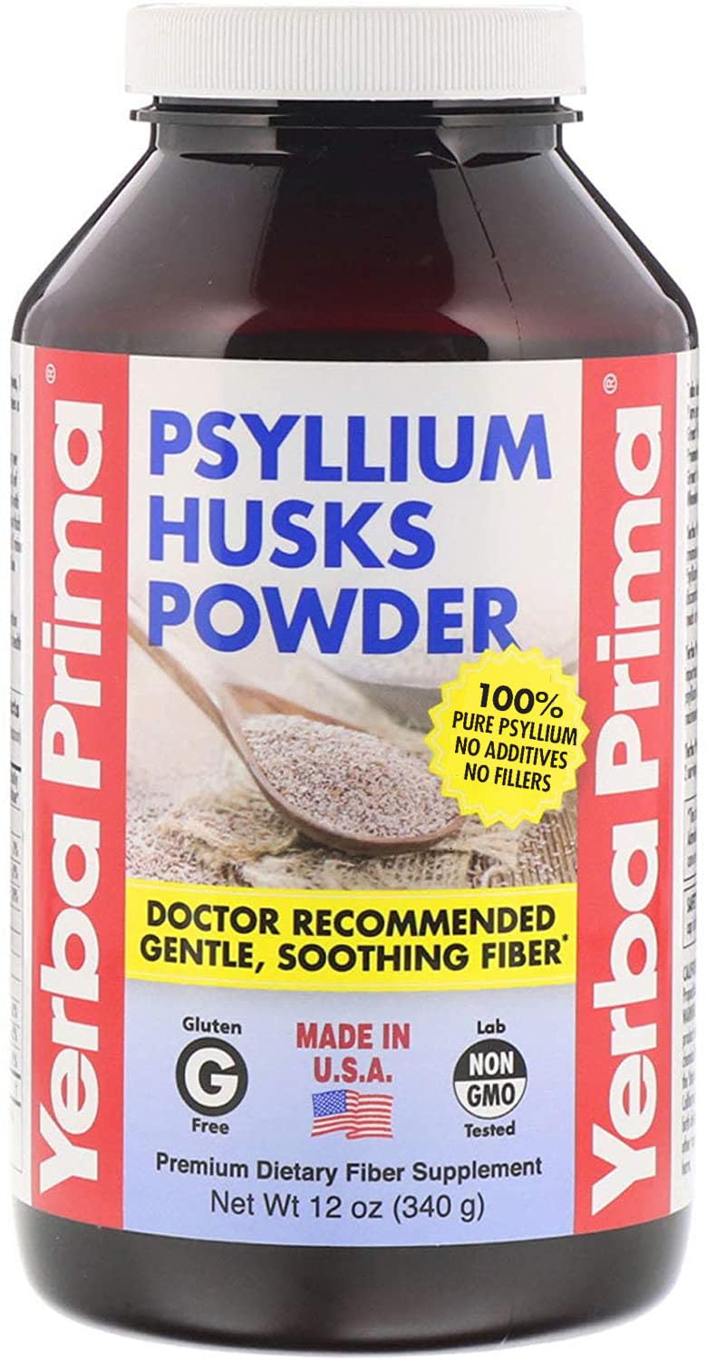 Psyllium Husks Fiber Powder, 12 Ounce Vegan Gluten Free K50542