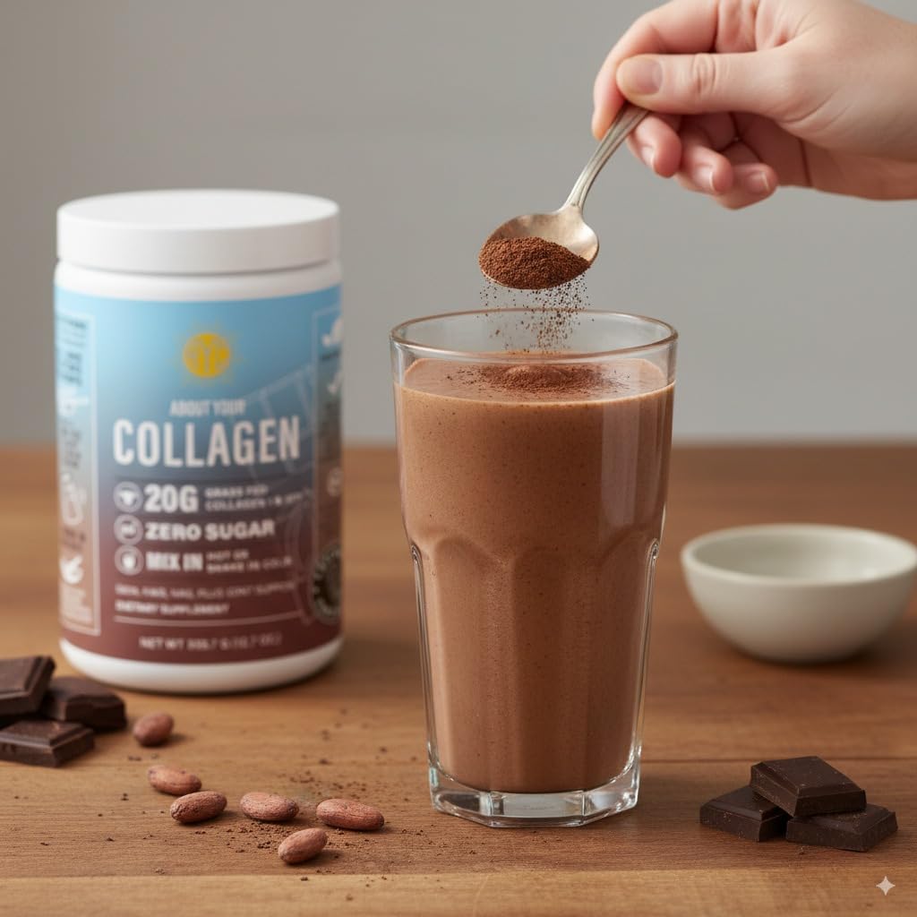Chocolate Hydrolyzed Type 1&3 Collagen Peptides Powder J823324