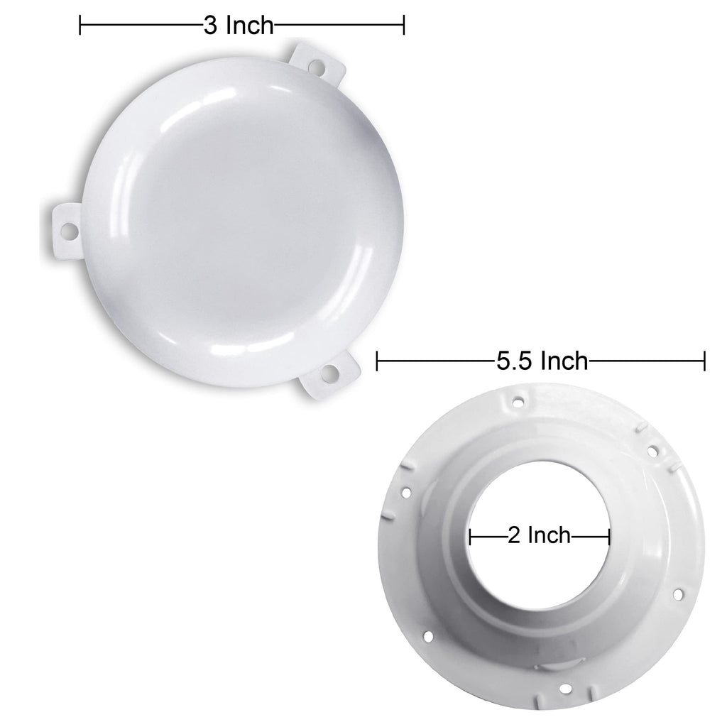 White RV Roof Vent Cover D831093