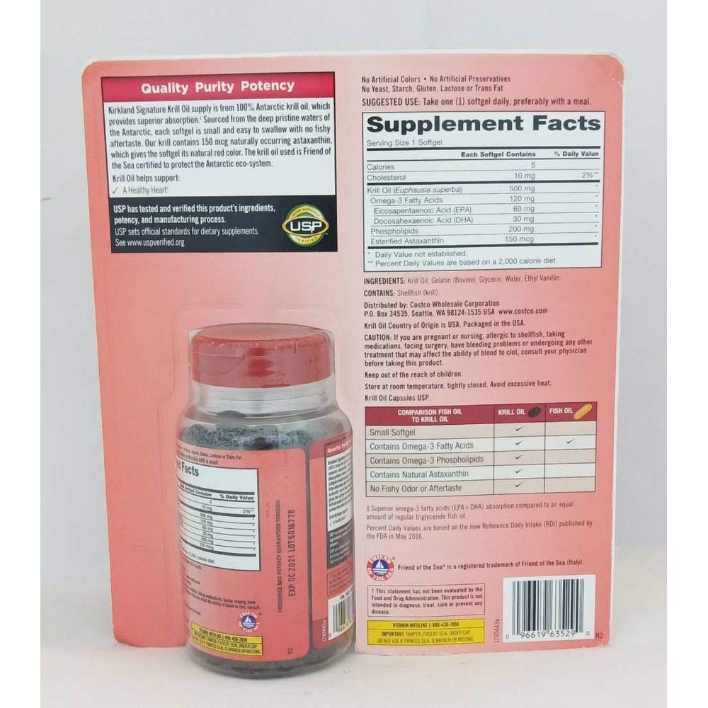 Krill Oil 500 Milligram 160 Softgels Y801