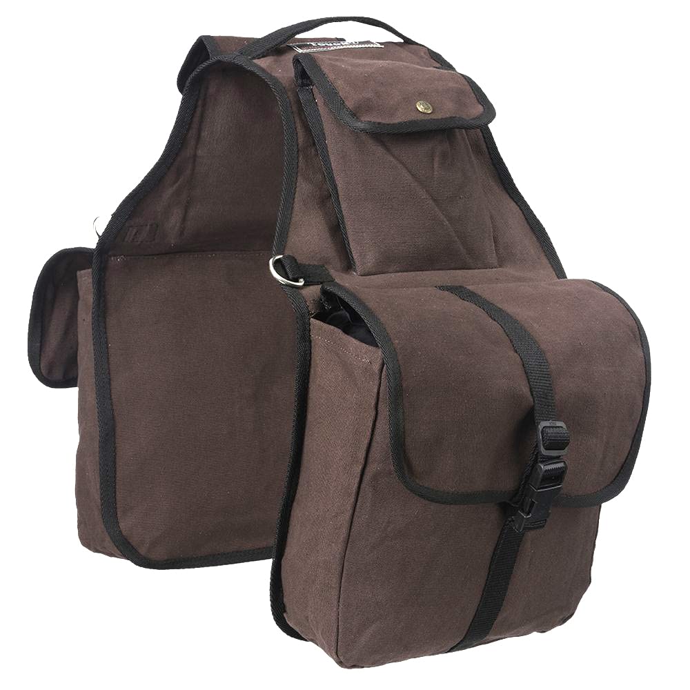 Canvas Saddle Bag for Horses - Brown O7750