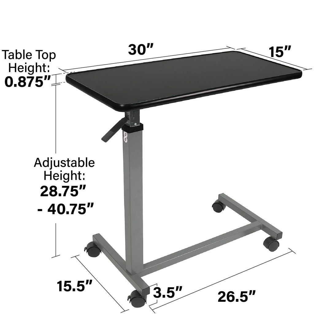 Adjustable Overbed Table with Wheels D644