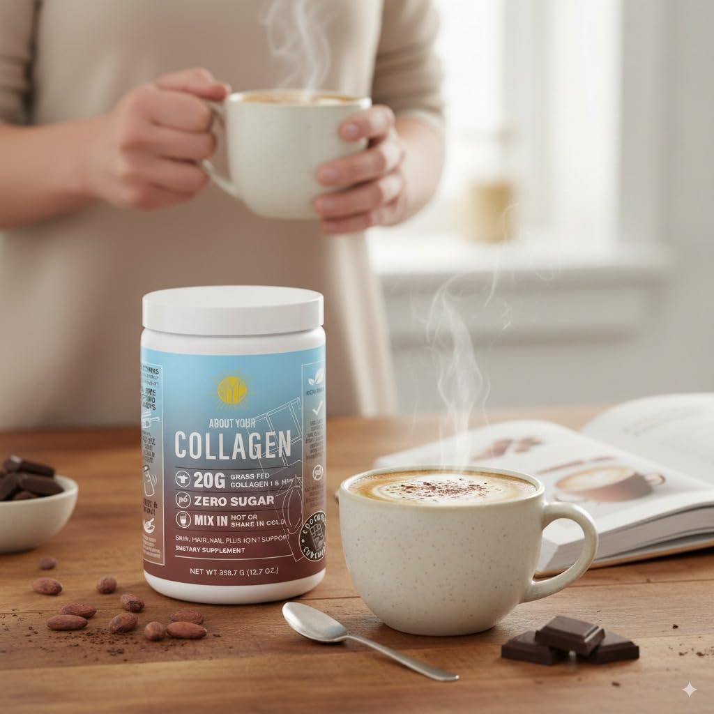 Chocolate Hydrolyzed Type 1&3 Collagen Peptides Powder J823324