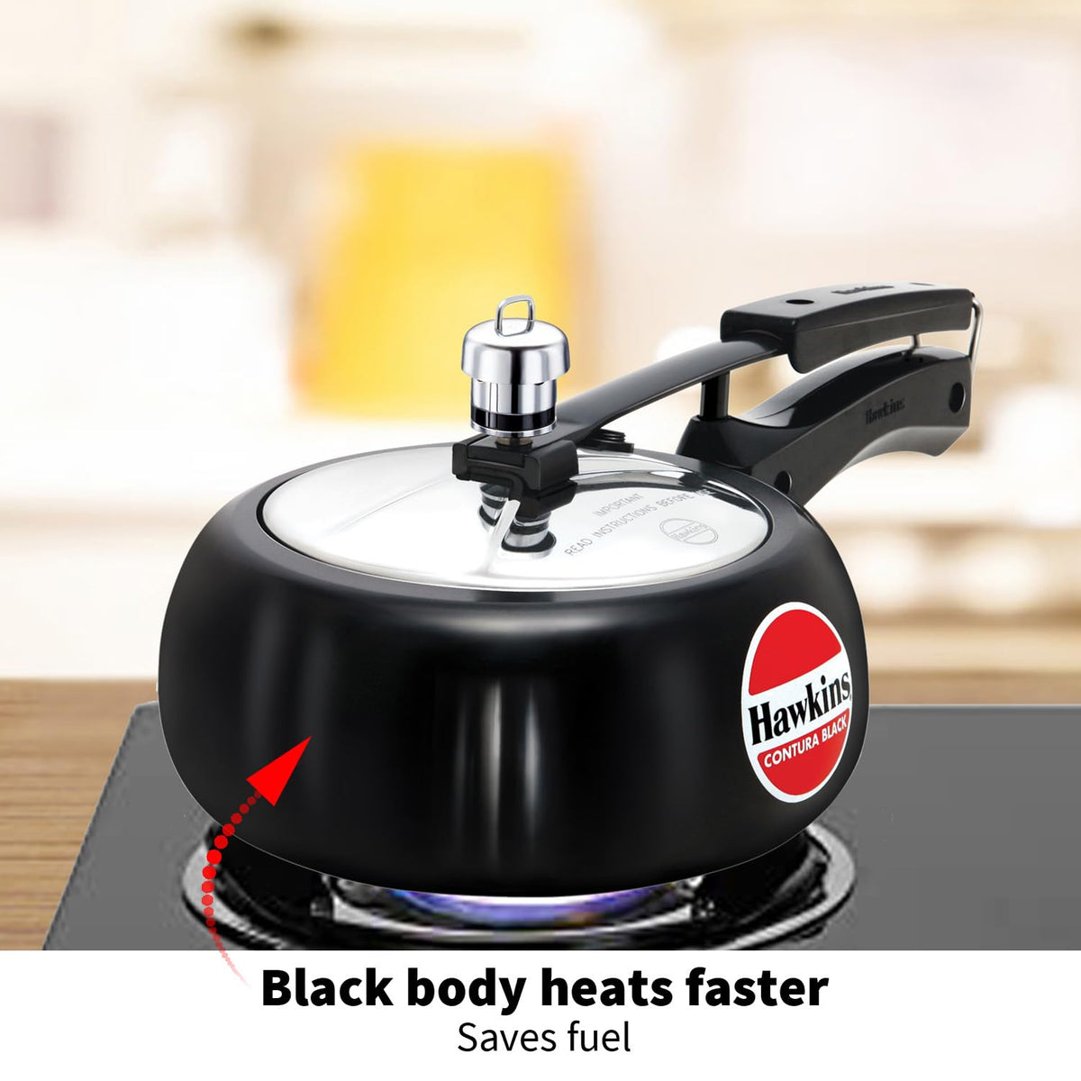 Hard Anodised 2-Liter Pressure Cooker Y145