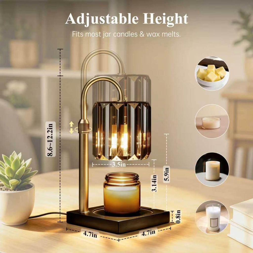 Black Dimmable Candle Warmer Lamp with Timer F398
