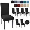 Black 6 Pack Dining Chair Covers W4477