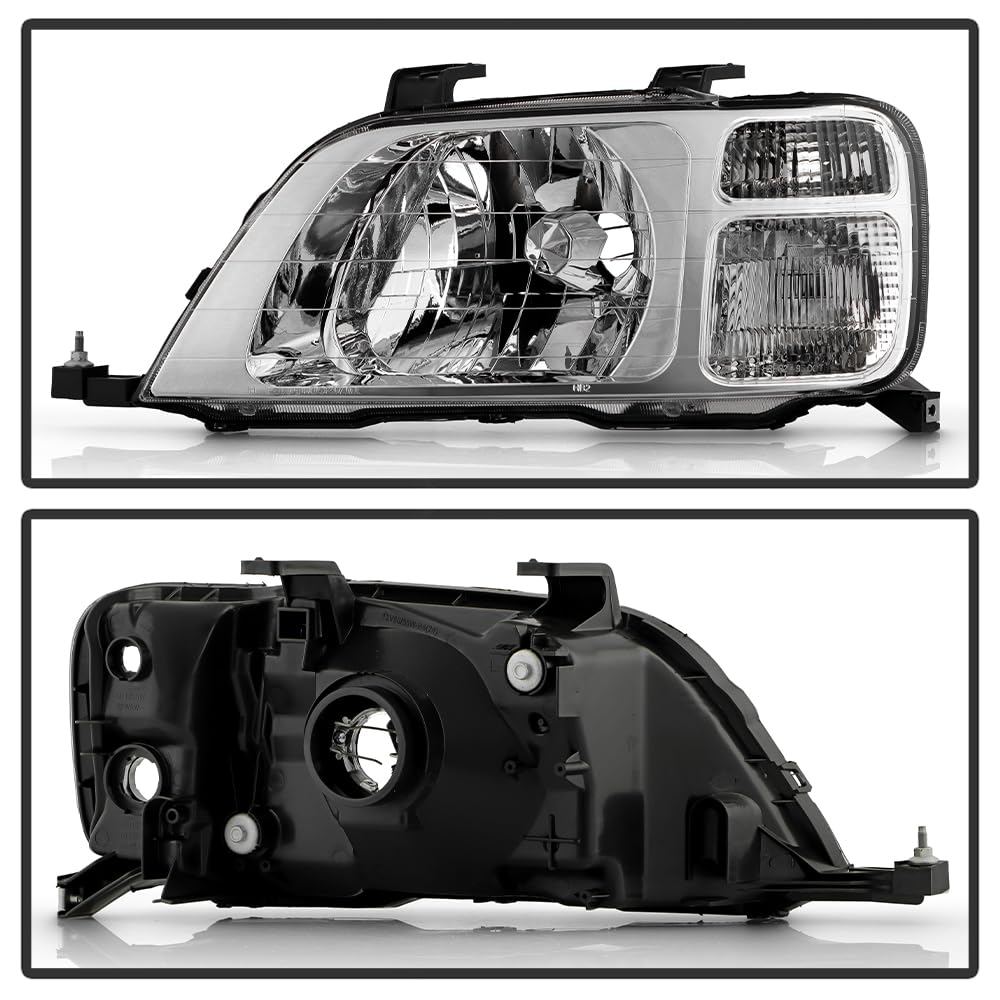 Black Headlights Headlamps Pair Replacement Left+Right V52260