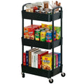 3-Tier Plastic Rolling Utility Cart with Wheels N738618