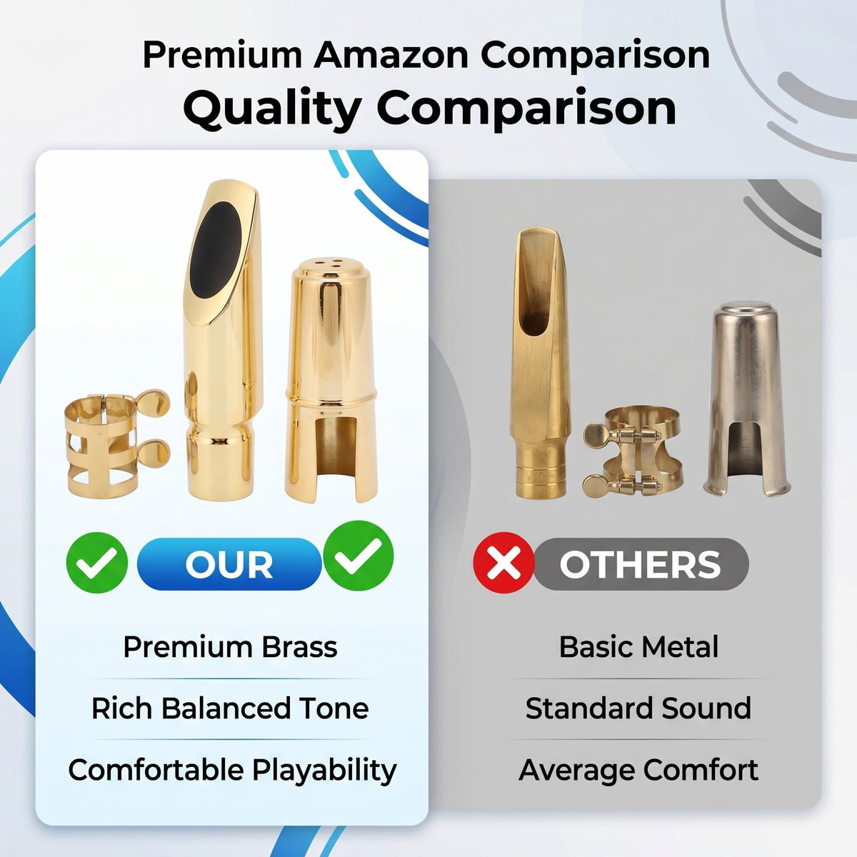 Metal Brass Saxophone Mouthpiece F2785