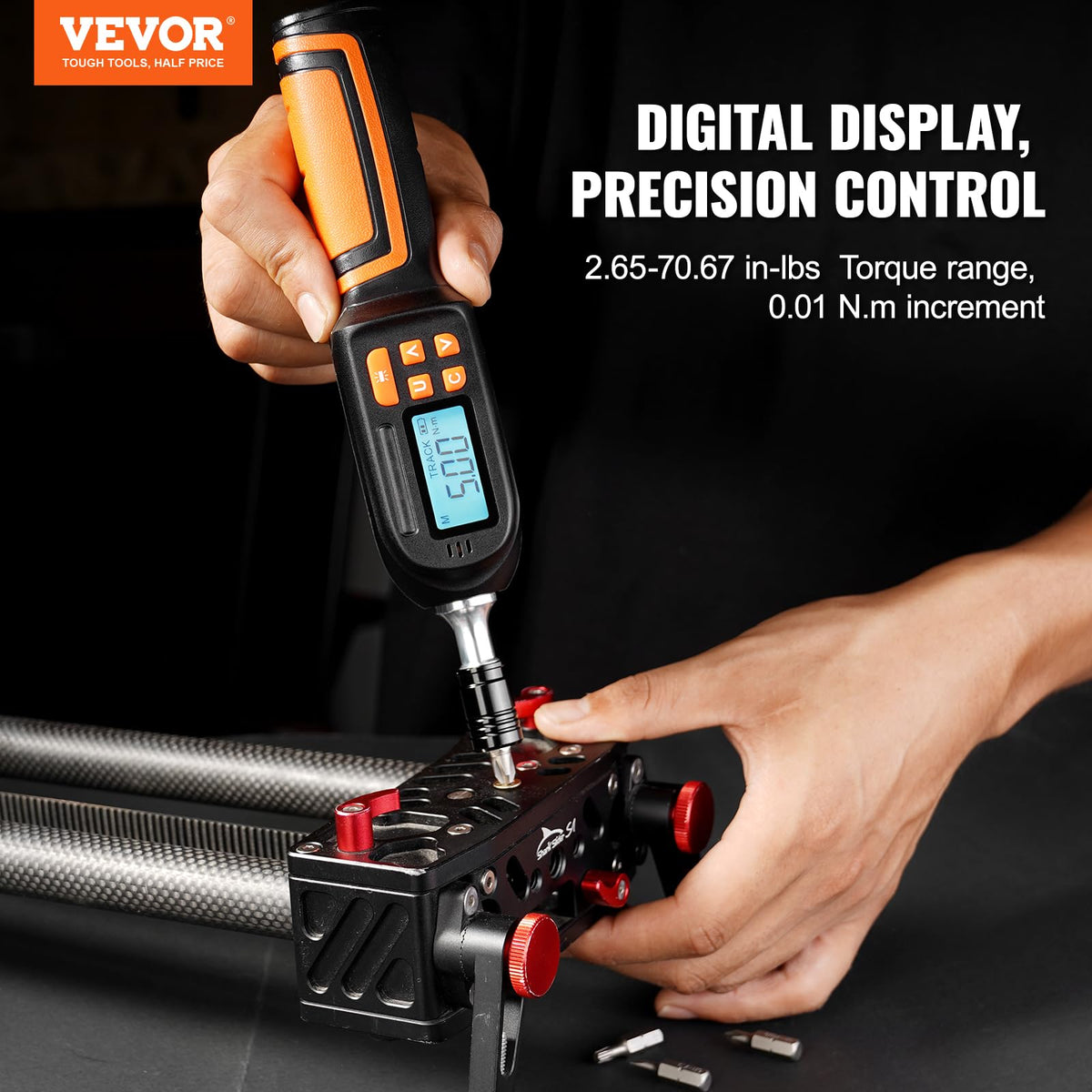 1/4" Drive Digital Torque Screwdriver with LCD, Bits & Case P797146