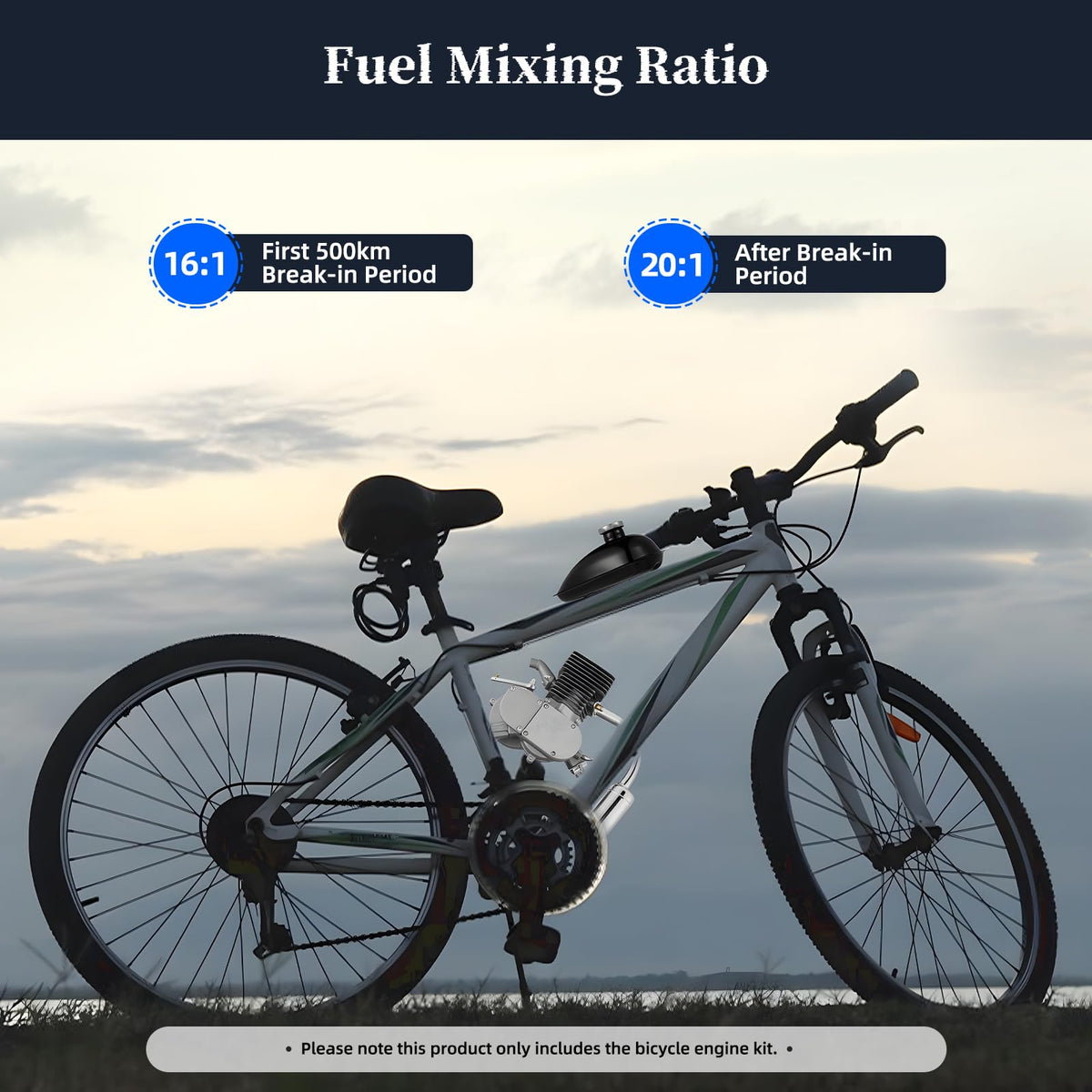 2-Stroke 100CC Bicycle Engine Kit with 36 Tooth Sprocket D2804