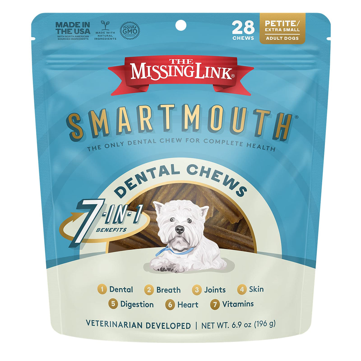 Vet Developed Dental Chew Treats 28 Ct W130