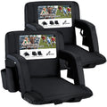 Stadium Seats with Back Support 2.5'' Thick Cushion 6 Adjustable Angle Bleacher Seat with Armrest A445635