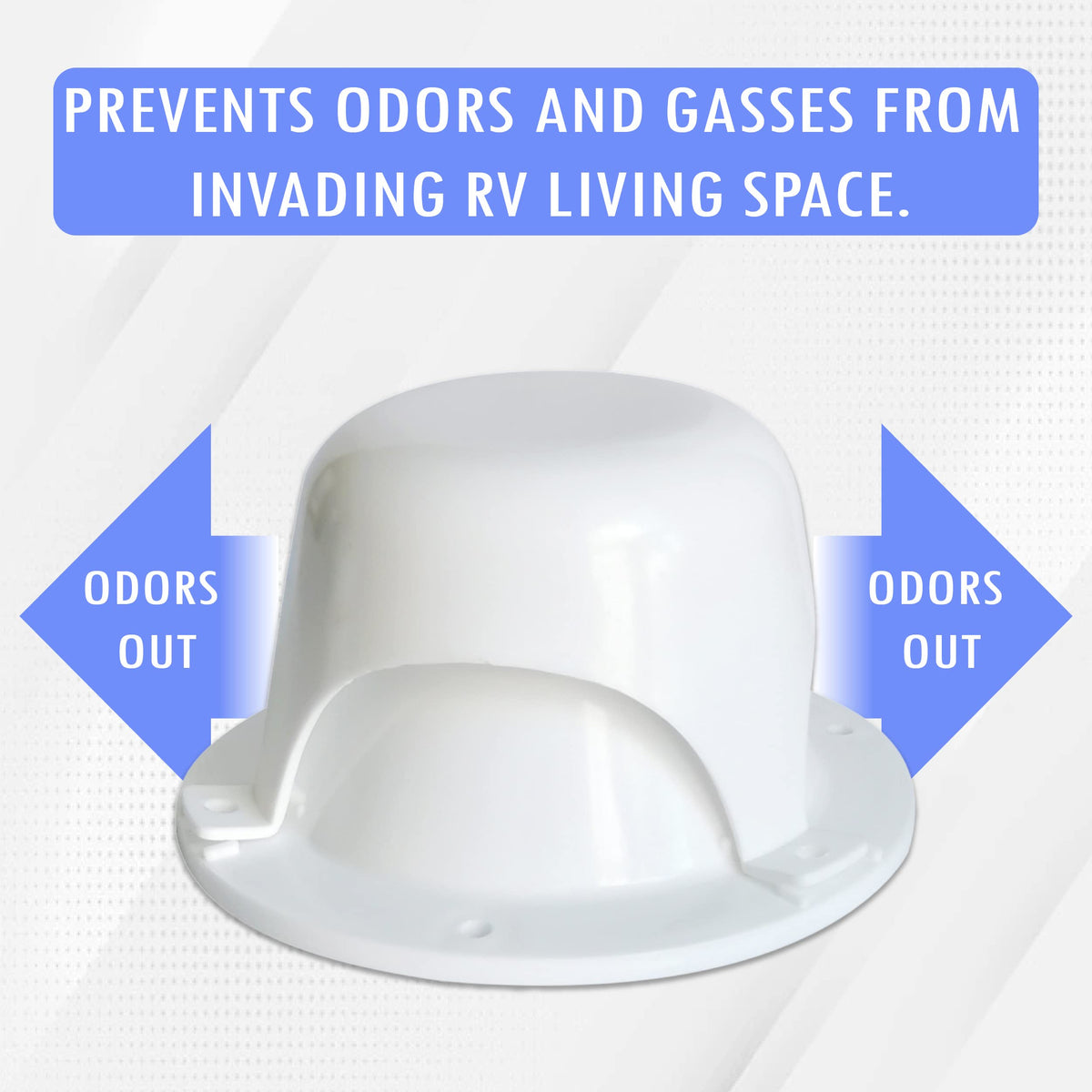 White RV Roof Vent Cover D831093