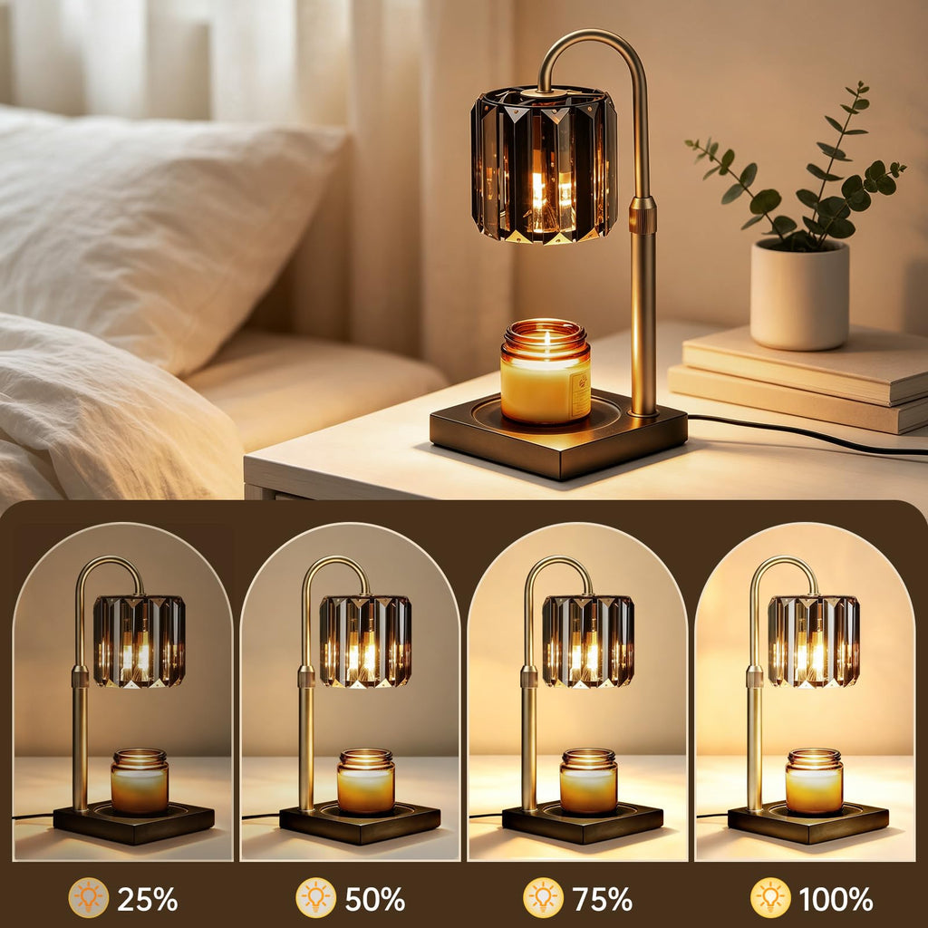 Black Dimmable Candle Warmer Lamp with Timer F398