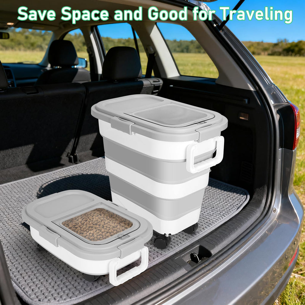 30LB Dog Food Storage Container with Wheels H8601
