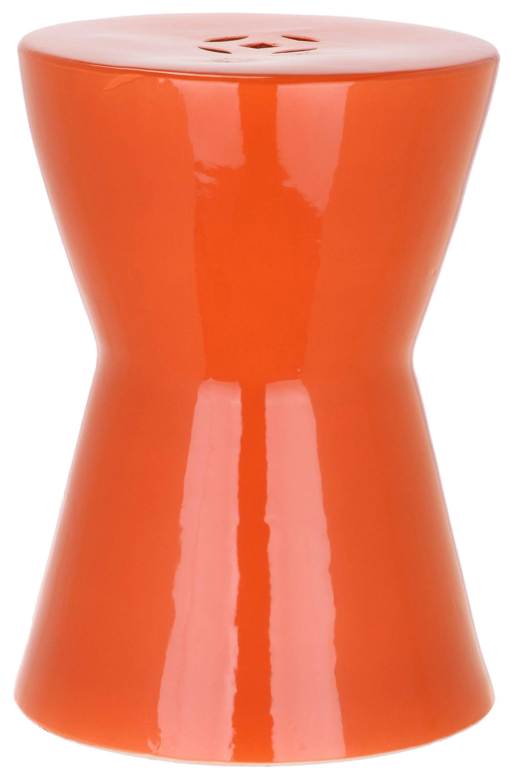 Orange Ceramic Garden Stool P185