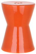Orange Ceramic Garden Stool P185